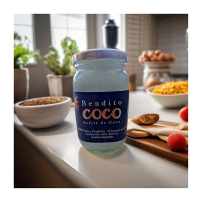 Aceite Orgánico de Coco - Bendito Coco x250ml