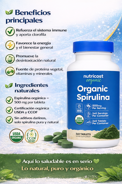 Espirulina - Nutricost x240caps