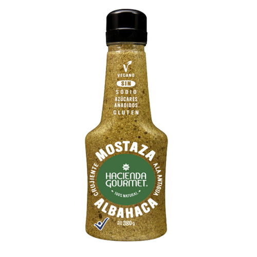 Mostaza Albahaca - Hacienda Gourmet x380gr