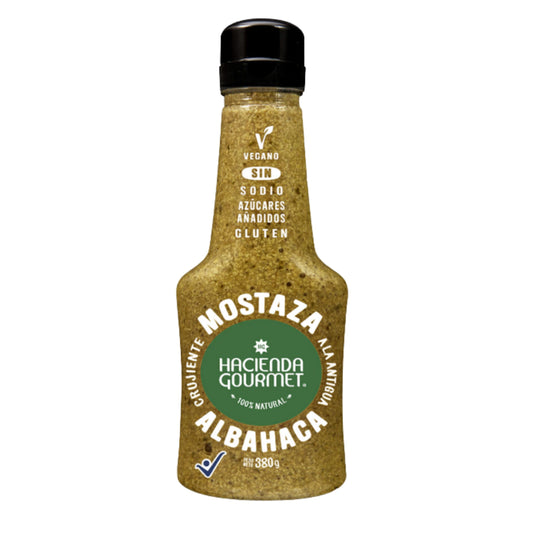 Mostaza Albahaca - Hacienda Gourmet x380gr
