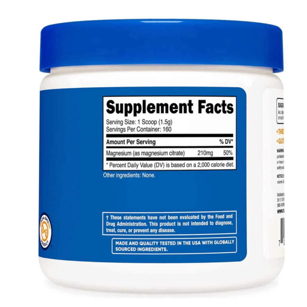 Citrato De Magnesio En Polvo - Nutricost x250g