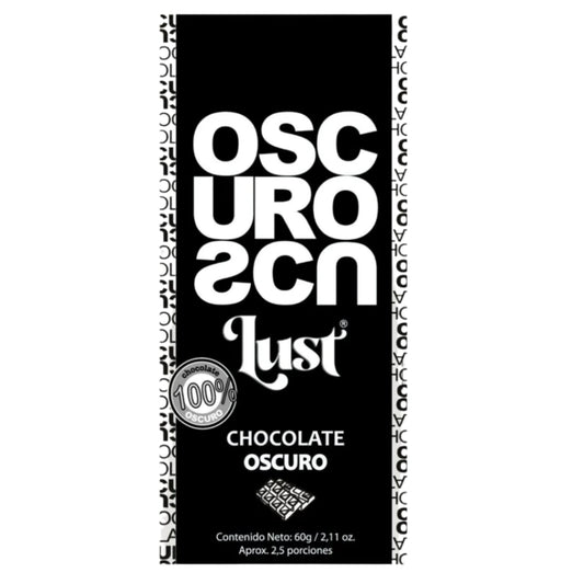 Barra De Chocolate 100% Cacao - Lust x60g