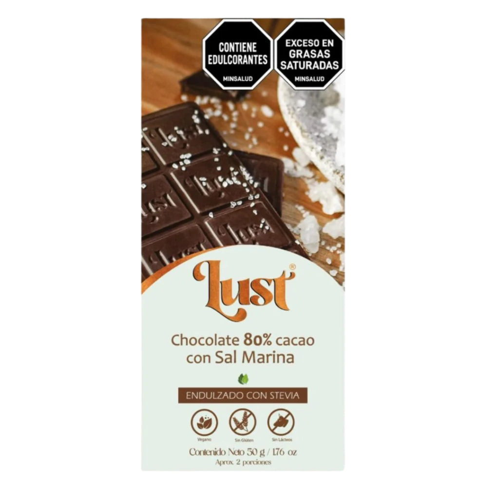 Barra De Chocolate 80% Cacao - Lust x50g