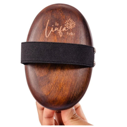 Cepillo En Seco Oscuro Para Masajes Linfaticos - Linfa Feliz