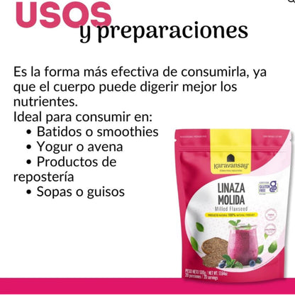 Linaza Molida - Karavansay x500g