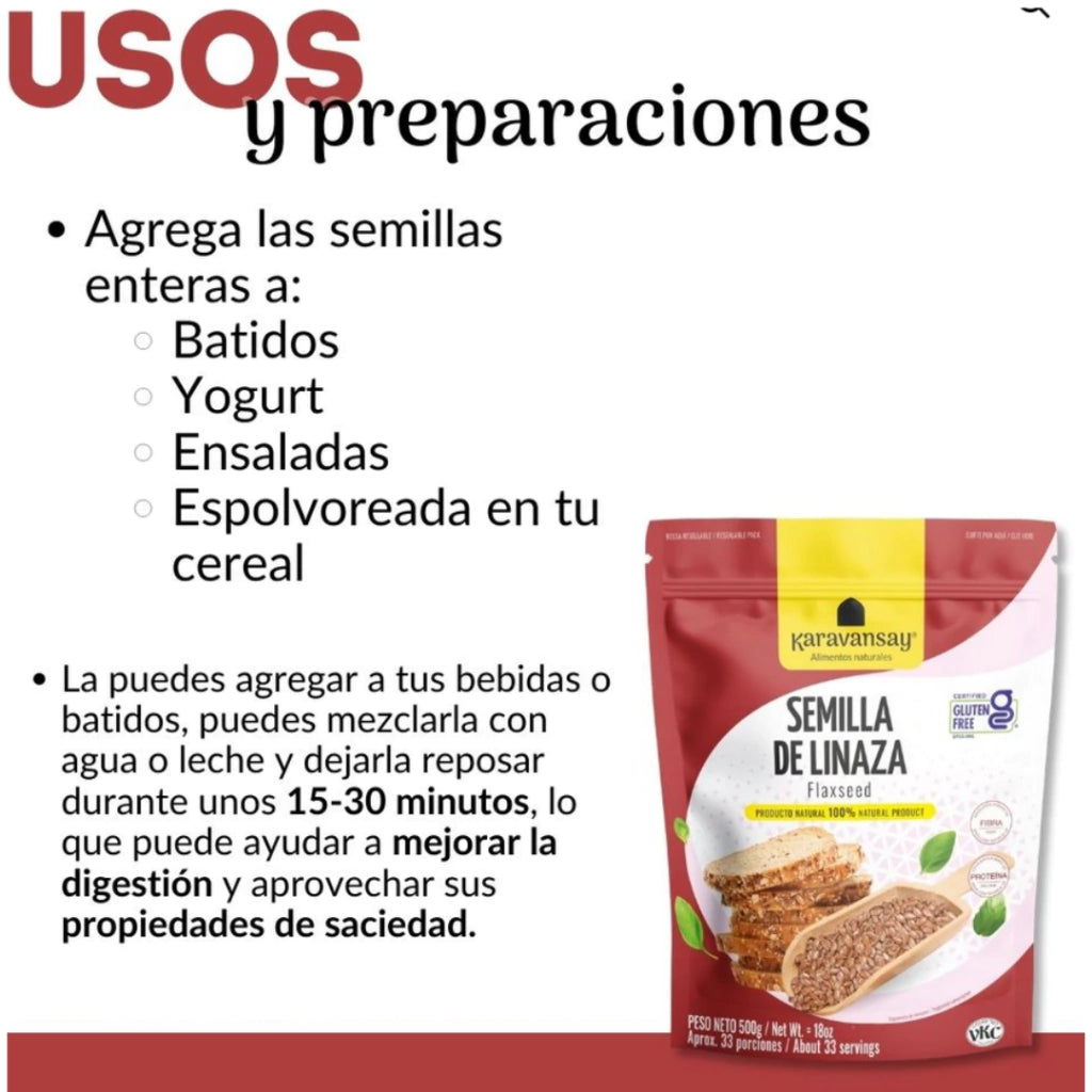 Semillas De Linaza - Karavansay x500g