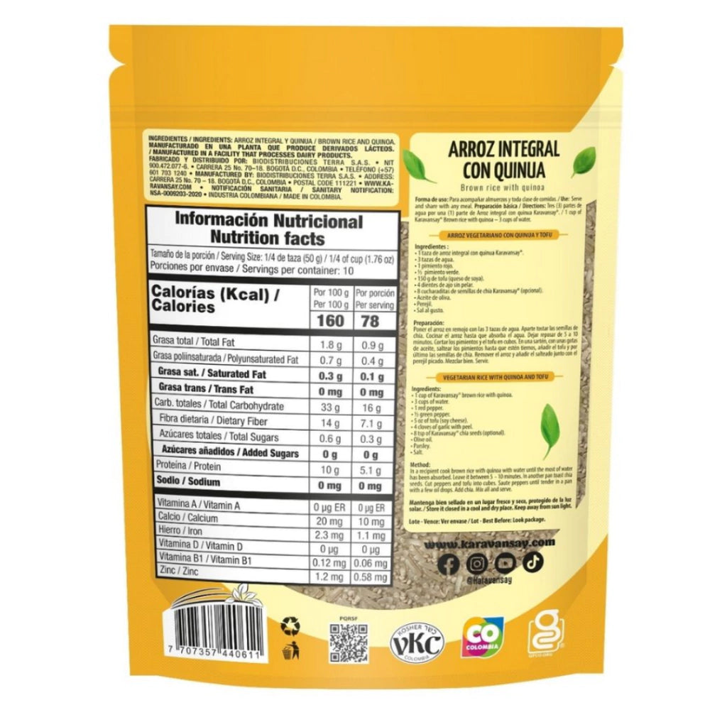 Arroz Integral Con Quinua - Karavansay x500g