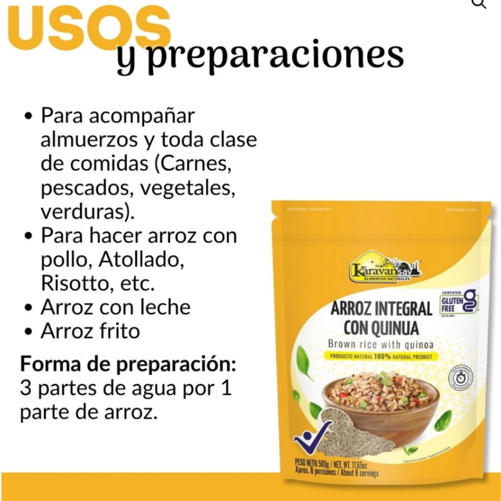 Arroz Integral Con Quinua - Karavansay x500g