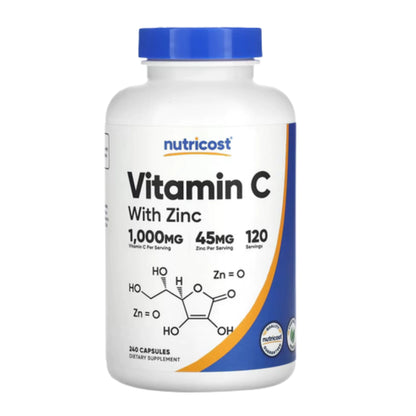 Vitamina C + Zinc - Nutricost x240Caps