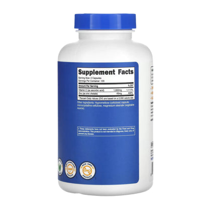 Vitamina C + Zinc - Nutricost x240Caps