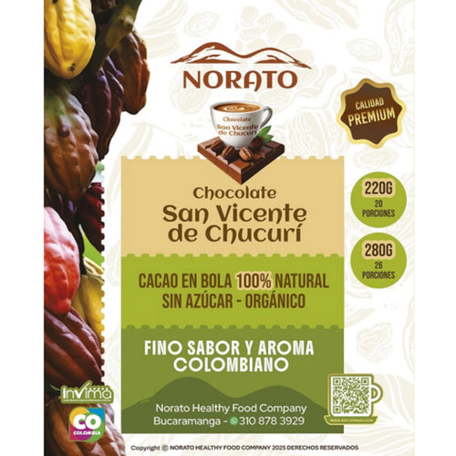 Cacao Orgánico en Bola - Norato x220gr